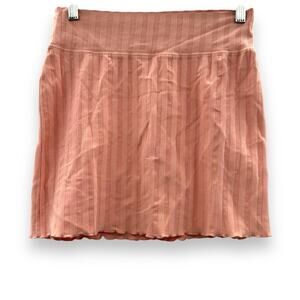 Offline by‎ Aerie OG Groove Ribbed Athletic Mini Skirt in Coral Sz S NEW